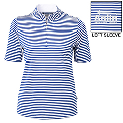 ANLIN LADIES VIRTUE ECO PIQUE STRIPE POLO