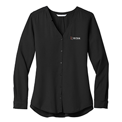 MBF LADIES LONG SLEEVE BUTTON-FRONT BLOUSE