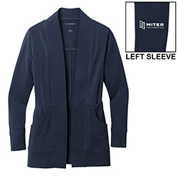 MBF LADIES MICROTERRY CARDIGAN SWEATER