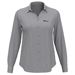 MI LADIES HEATHERED WOVEN SHIRT