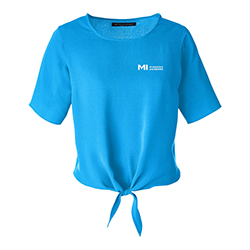 MI LADIES PERFECT TIE FRONT BLOUSE