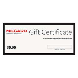 MILGARD GIFT CERTIFICATE