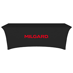 8' PRINTED STRETCH TABLE COVER