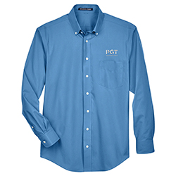 PGT MEN'S BROADCLOTH WOVEN DRESS SHIRT